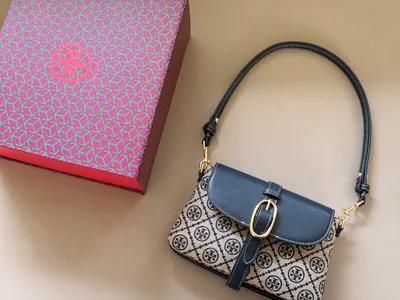 TB Monogram Saddle Bag