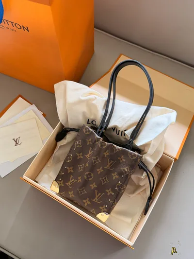 L Brand New Monogram Bucket Bag