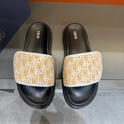 DIOR Aqua Oblique Sandals with Velcro Straps