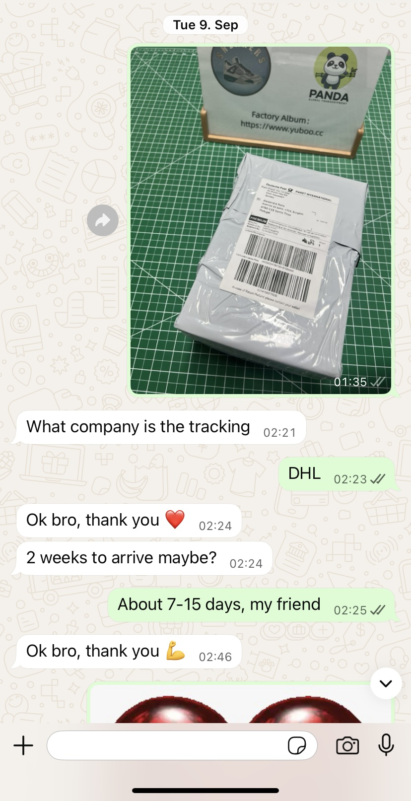 Buyer shipping proof and feedback